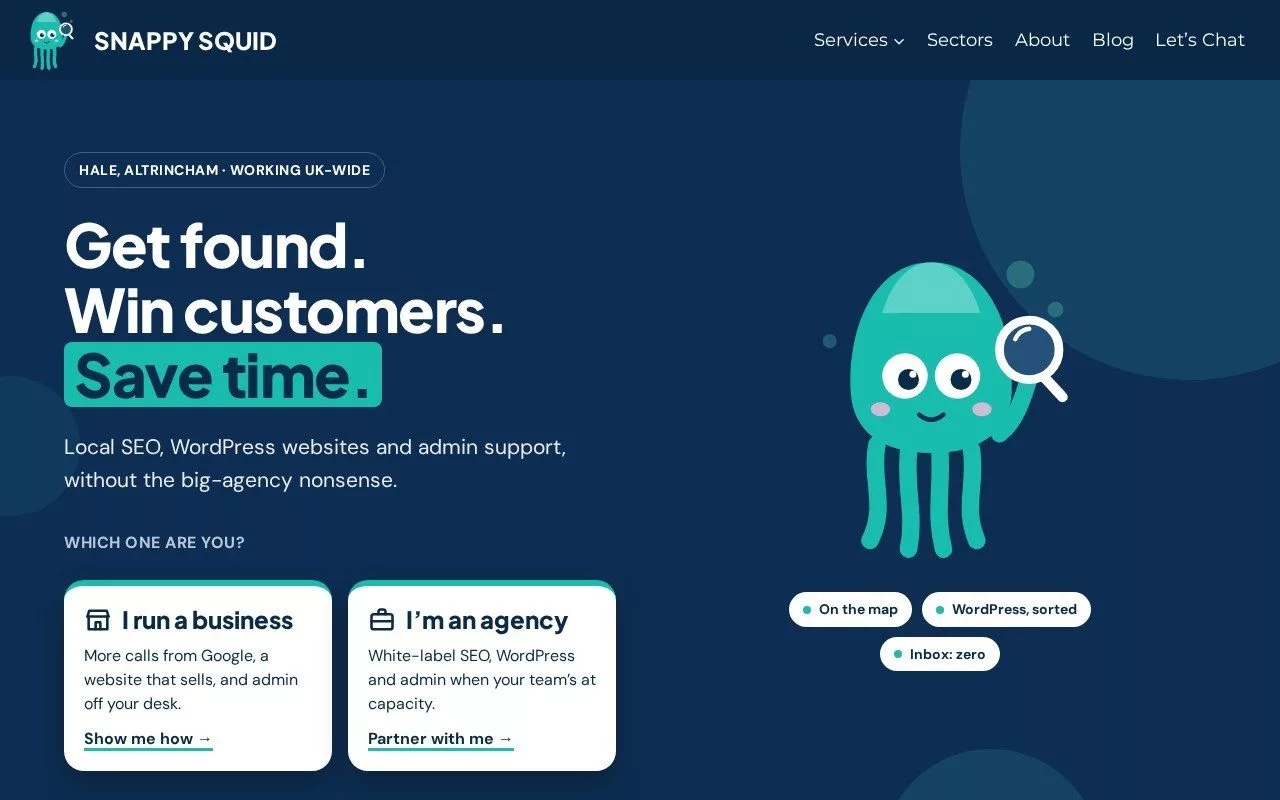 Snappy Squid website
